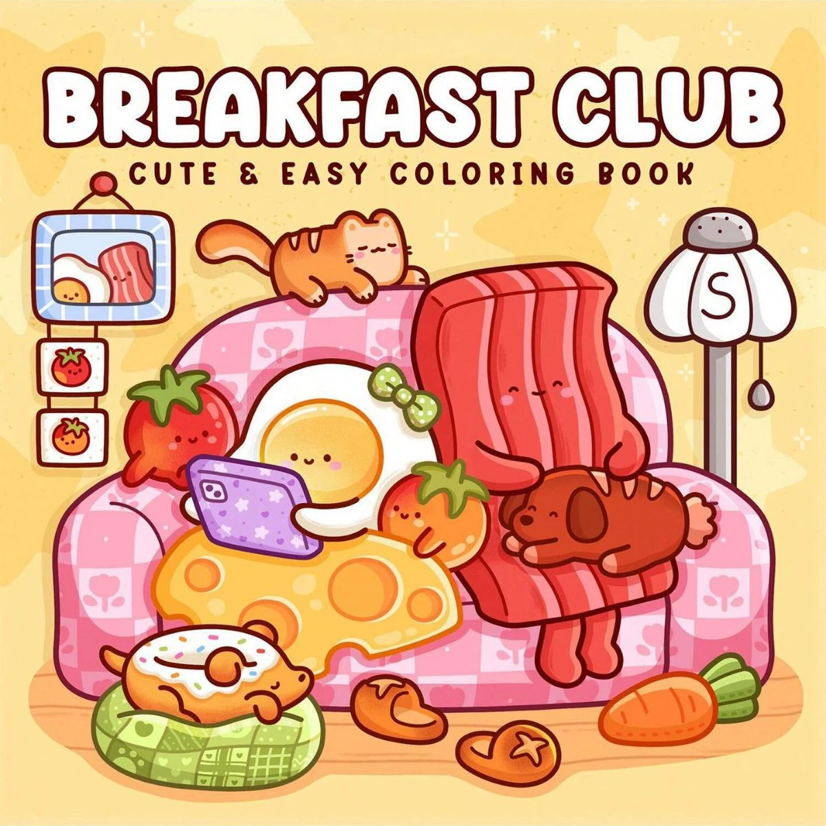 Food Y Snacks Coloring Book - Breakfast Club Coloring Book for Adults