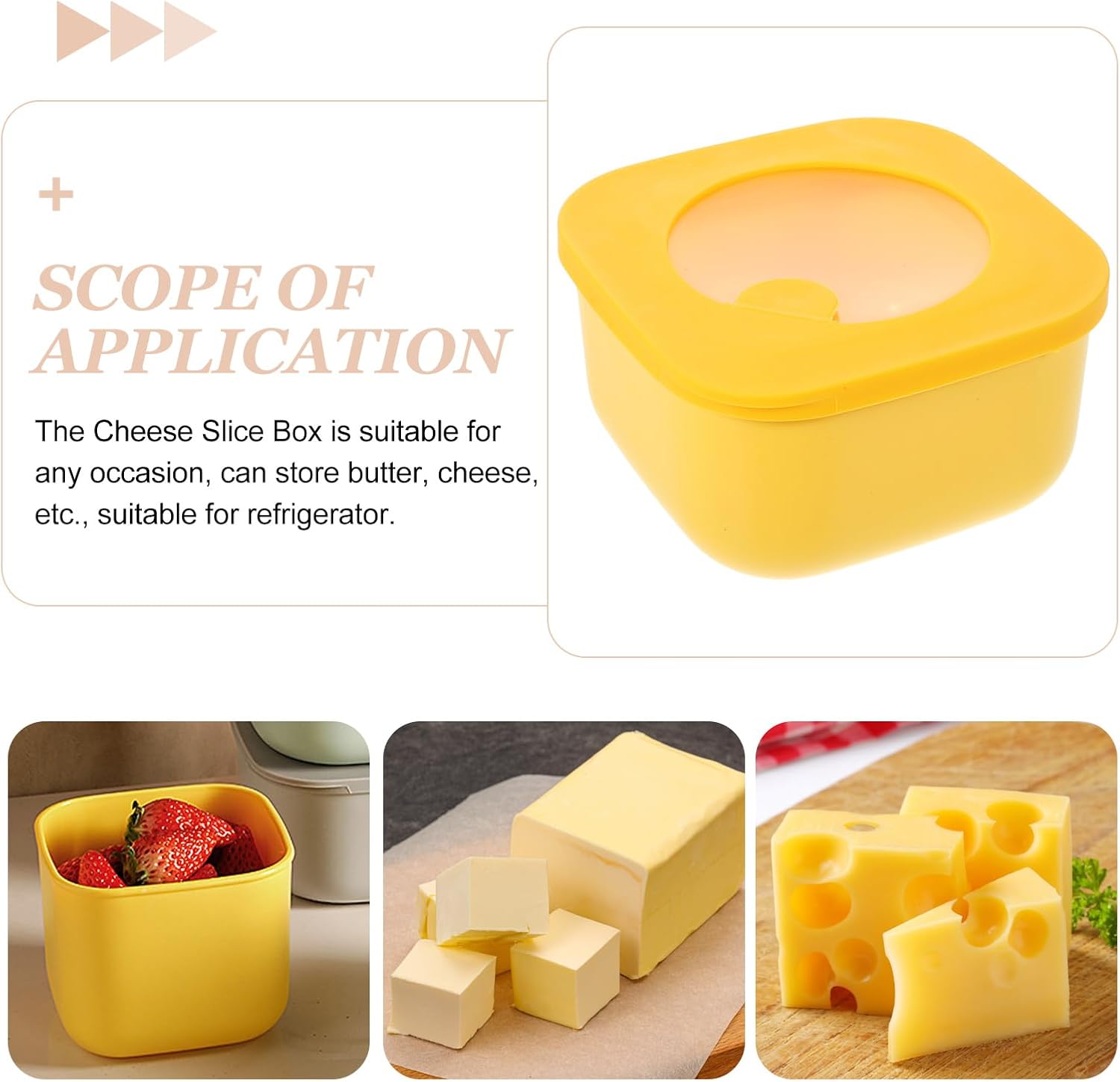 4.7 * 2.5'' Sliced Cheese Cont - огляд і ціна Yellow Food Snacks