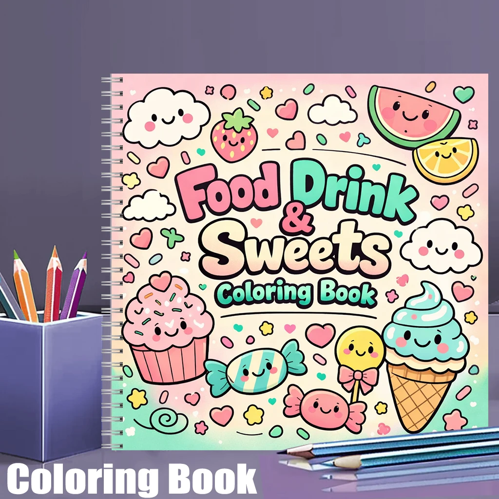 Coloring Book FOOD DRINK & SWE - огляд і ціна Food Y Snacks Coloring Book