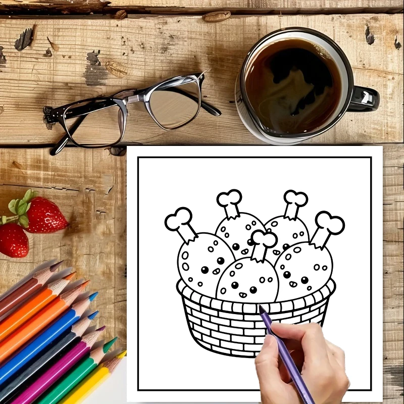 Coloring Book FOOD DRINK & SWE - огляд і ціна Food Y Snacks Coloring Book