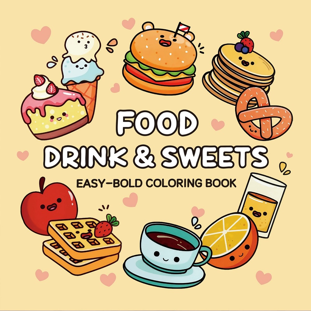 Food Drink & Sweets Easy-bold  - огляд і ціна Food Y Snacks Coloring Book