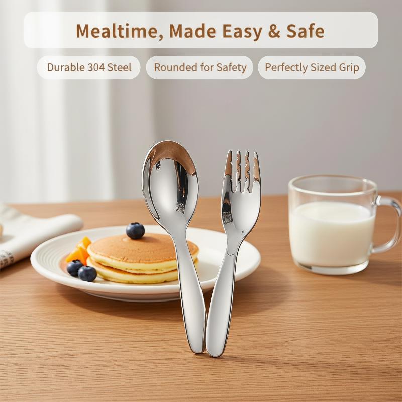 Compact Stainless Spoon And Fo - огляд і ціна Food Snacks Ideas For Kids
